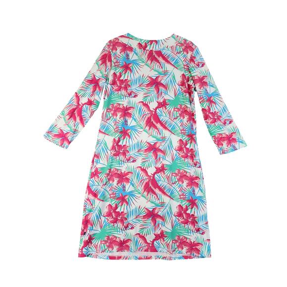 Banana Boat Womens UPF 50+ Sundress Size Medium Tropical Active Beach Split Neck - Picture 7 of 10